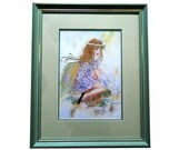Wall Hanging Hand Embroidered Fairy Picture