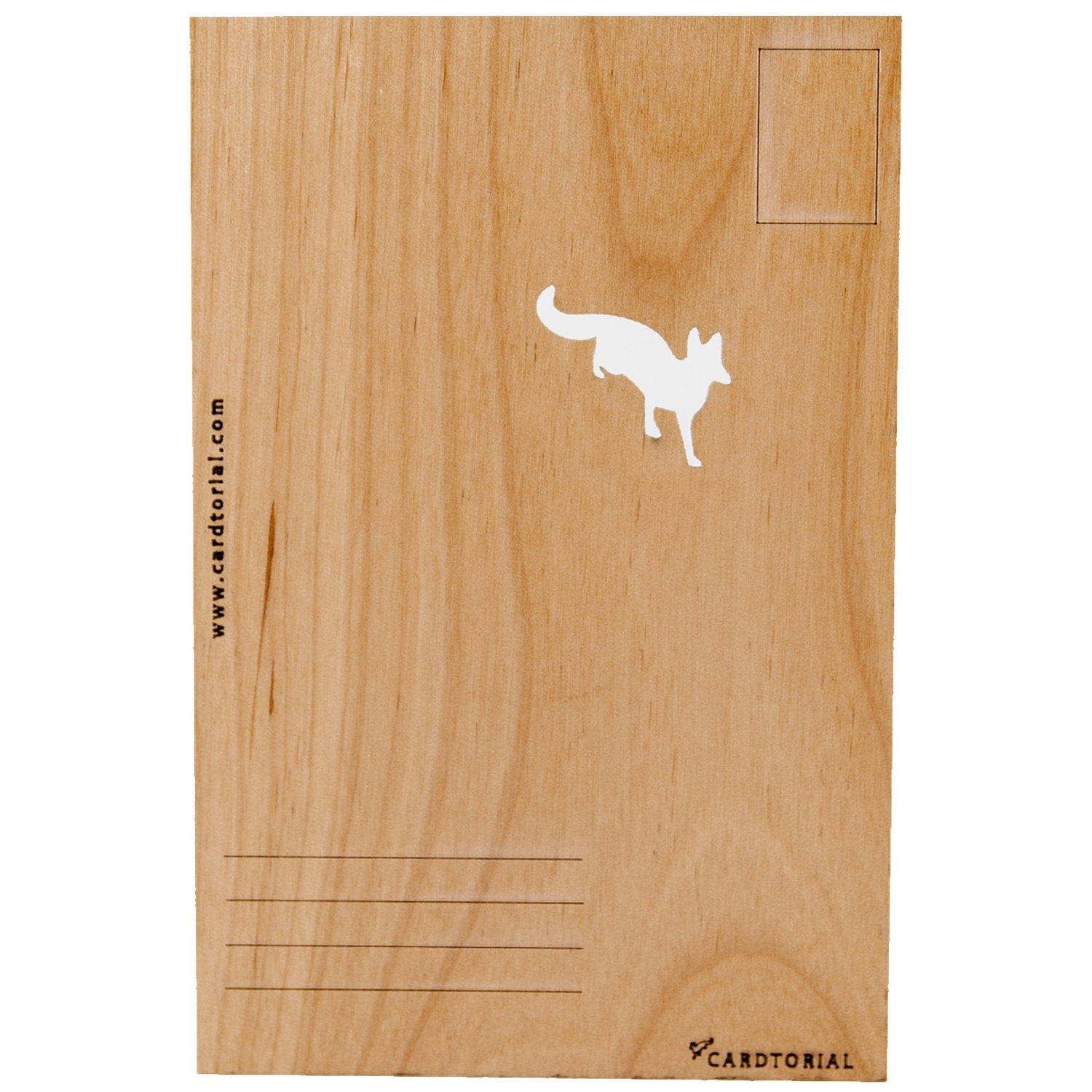 Wood Card: The Fox from The Little Prince