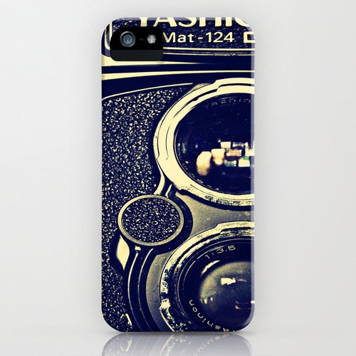 Yashica Vintage Camera - iphone 5 case cell phone hard durable plastic cover photo art photography retro photog cam unisex black funky gift