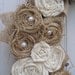 Burlap Wreath with Muslin & Pearls