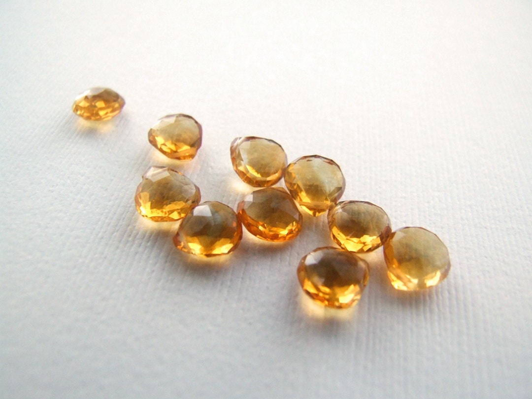 Citrine Necklace - Madeira citrine 14k gold-filled natural faceted gemstone briolette orange simple November Birthstone friend Gift