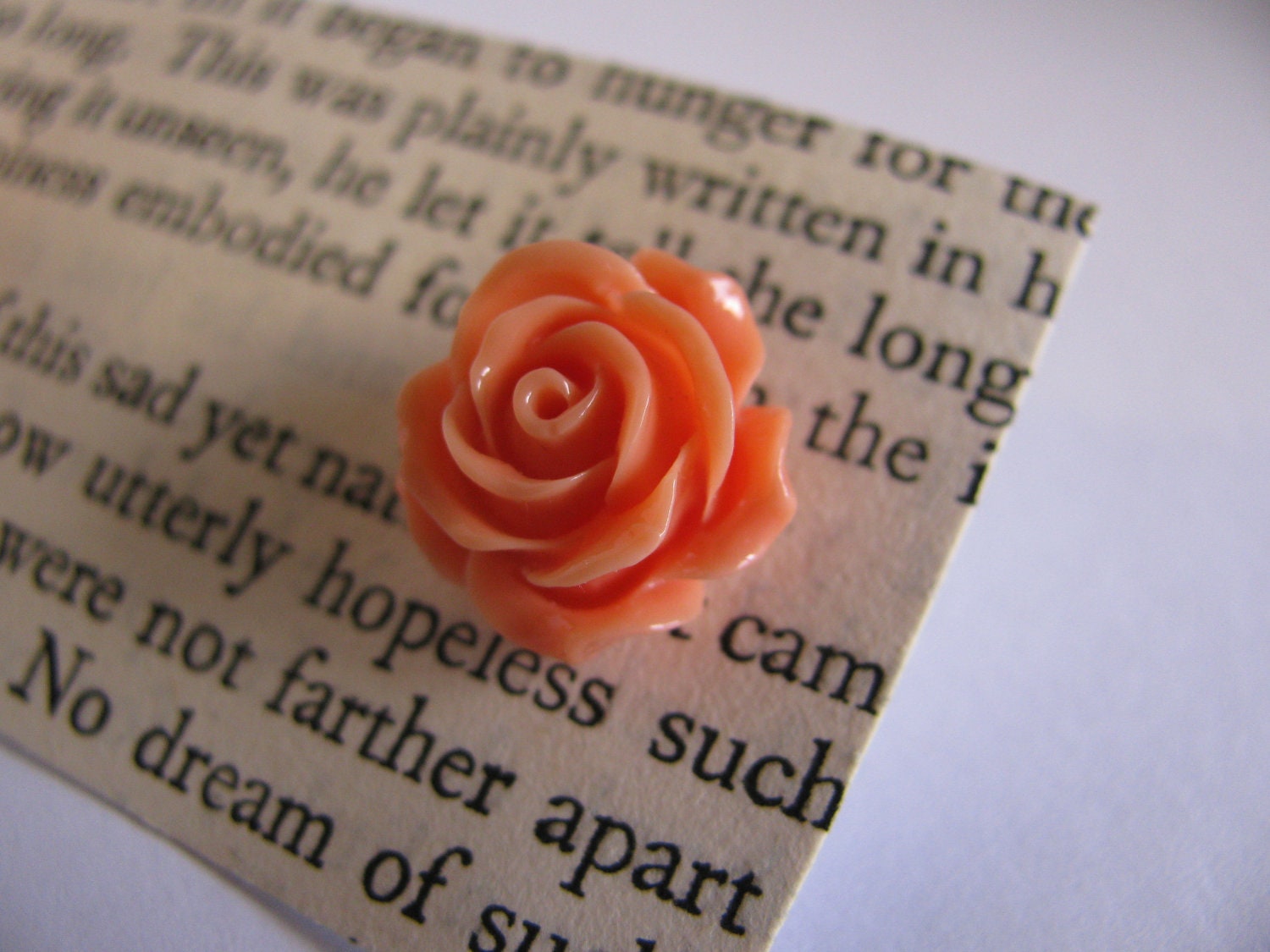 Pumpkin Spice Rose Cabochon Resin Earrings