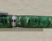 Custom Made Roller Ball - Fountain Pen with Green Box Elder Must See Pen
