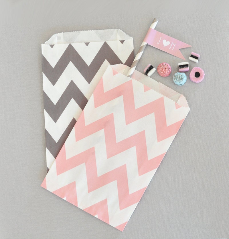 Modern Chevron Paper Goodie Bags (set of 12) Il_170x135