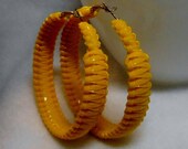 KING COBRA LEMONADE Yellow Hoop Earrings