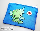 Heart Dragon Mini Coin Purse Zipper Pouch - Kawaii cute - Wallet - ReLove Plan.et