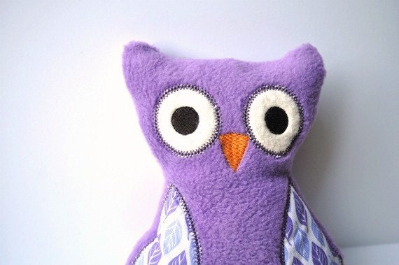 Plush Owl - Owl Plush - Owl Pillow - Owl Stuffed Toy - Purple Owl - Owl Gift for Girl
