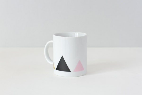 Geometric triangle mug