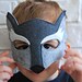 CHILD Felt Wolf mask and tail set Halloween costume Photography prop