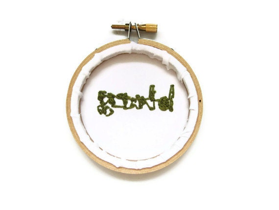 Blerg Embroidery Hoop Art - 30 Rock : Liz Lemon TV Quote Simple Home Decor 3 inch Art