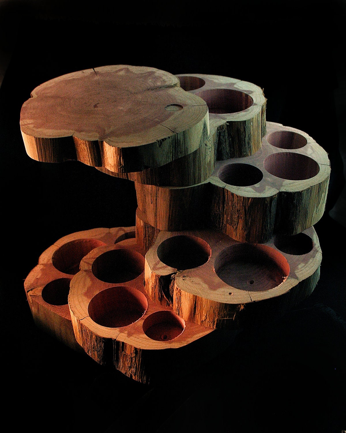 Five Tier Jewelry Box.  NEW SECRET COMPARTMENT.  Cedar Wood, Unique Gift