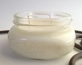 Creme Brulee Scented Soy Candle, Short Square Mason Jar Candle, Dessert Food Scented Candle, Double Wicked