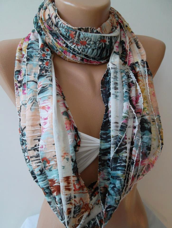 Infinity Scarf Loop Scarf Circle Scarf -- Elegant -It made with good quality chiffon fabric