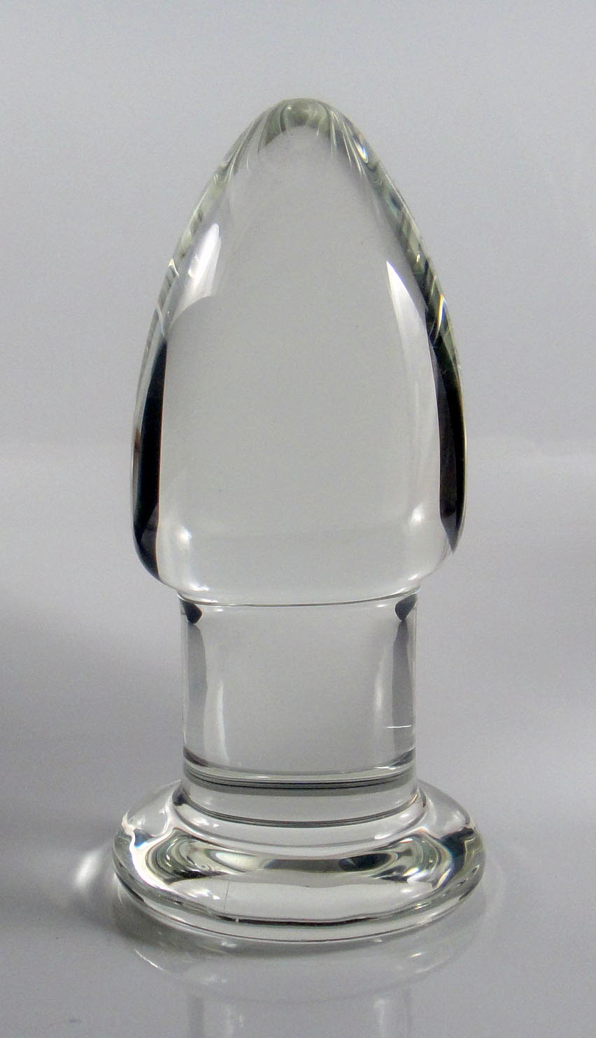 Large Glass Fat-Neck Tapered Butt Plug Sex Toy MATURE