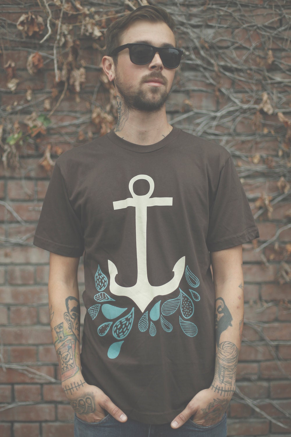Anchored Tee Brown