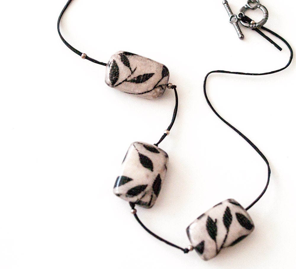 Upcycled Necklace, Reclaimed vintage fabric and bike tubes Upcycled Jewelry