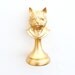 The Wynn - Gold West Yorkshire Terrier Bust - Animal Statue - Faux Taxidermy