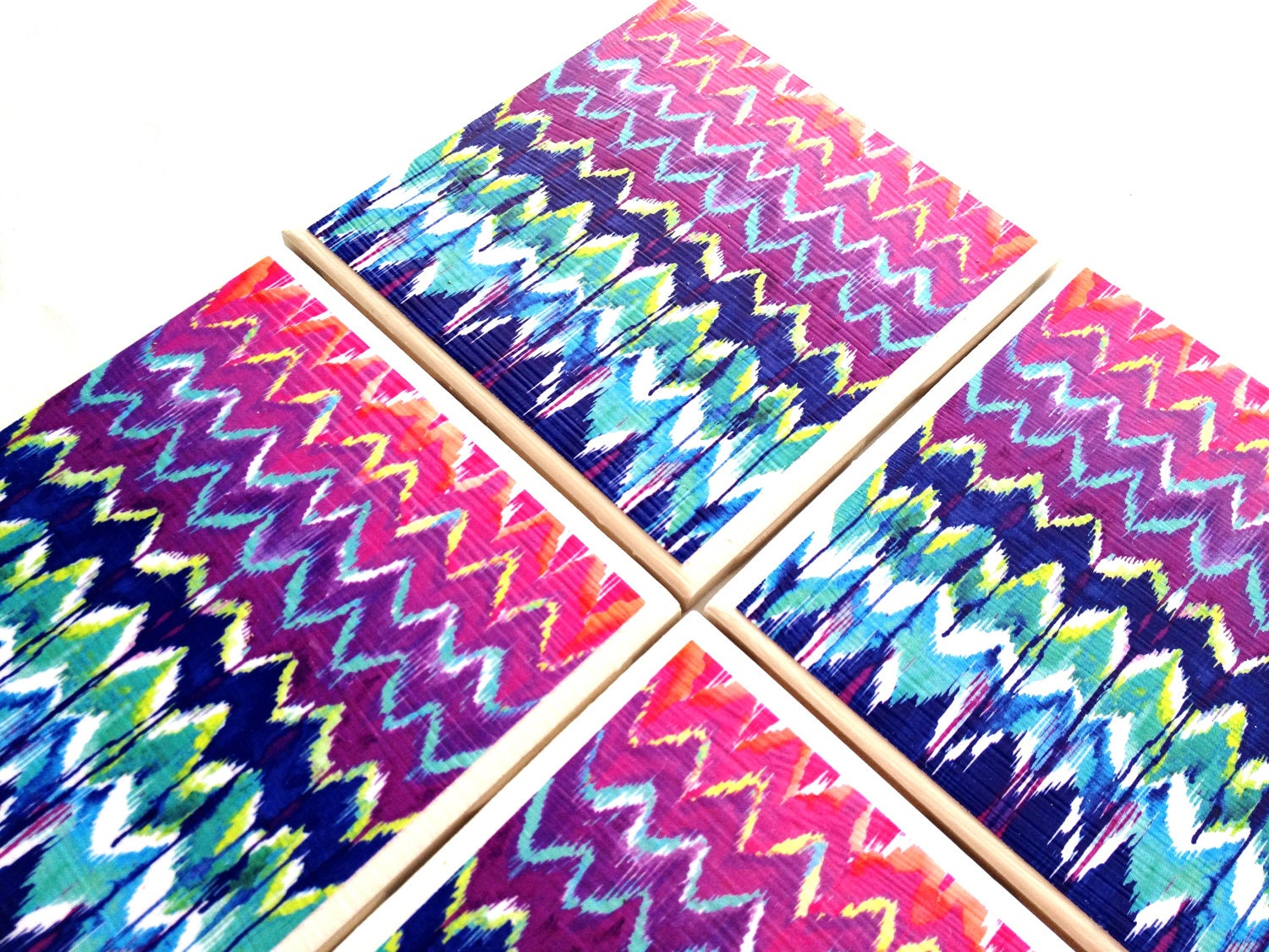 Chevron Coasters, Chevron Design, Chevron Home Decor, Ceramic Tile Coasters, Chevron Stripes, Zig Zag,