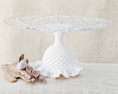 White and Crystal Cake Stand Cupcake Stand Pedestal Stand