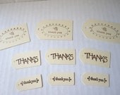 Hand Stamped Thank You Tags Set of 24