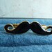 Black Mustache Two Finger Adjustable Double Rings by vintagerust