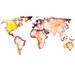 Map of the world ART PRINT 16X23 original watercolor painting illustration home wall decor modern contemporary reproduction poster