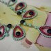 Hand painted rhinestone statement necklace