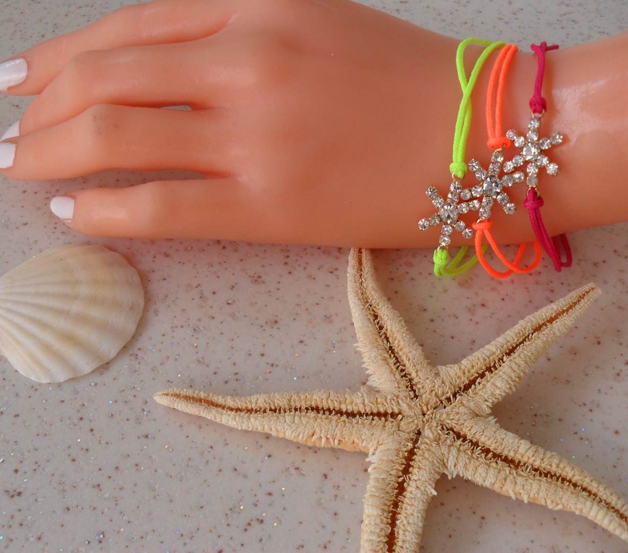 New - Neon Bracelet - Snow Flake -  Bangle - Bracelet - Summer Style - Beach - Summer