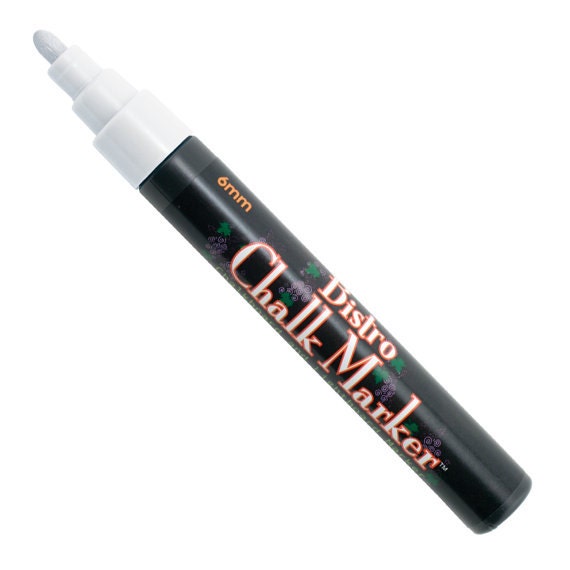 Chalk Marker - White Liquid Chalkboard Pen 6mm tip - Chalk board Ink