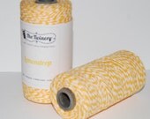 Yellow Lemondrop Bakers Twine 240 yard spool - for gift wrapping - packaging  - scrapbooking tags favors crafting string