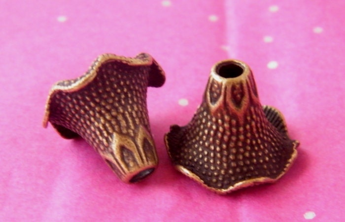 Gold Bead Cone for creating feather earrings