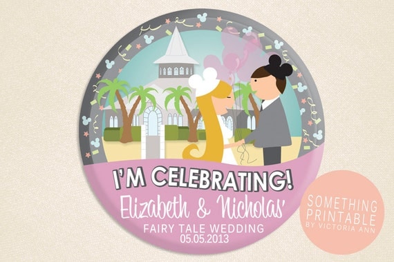 Celebration - Printable Disney Celebration Button Inspired Design