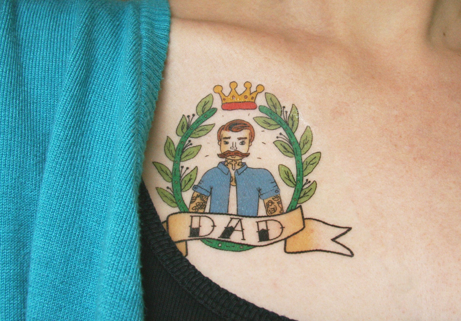 tattooed dad temporary tattoo