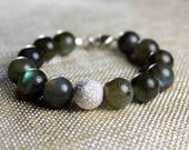 Luminescent Labradorite Beaded Crystal Bracelet by Aloha Shakti