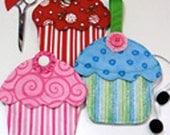 Cupcake Pockets Pattern to Make DIY Sewing Susie Shore Designs Scissor/iPod/Cellphone Holder
