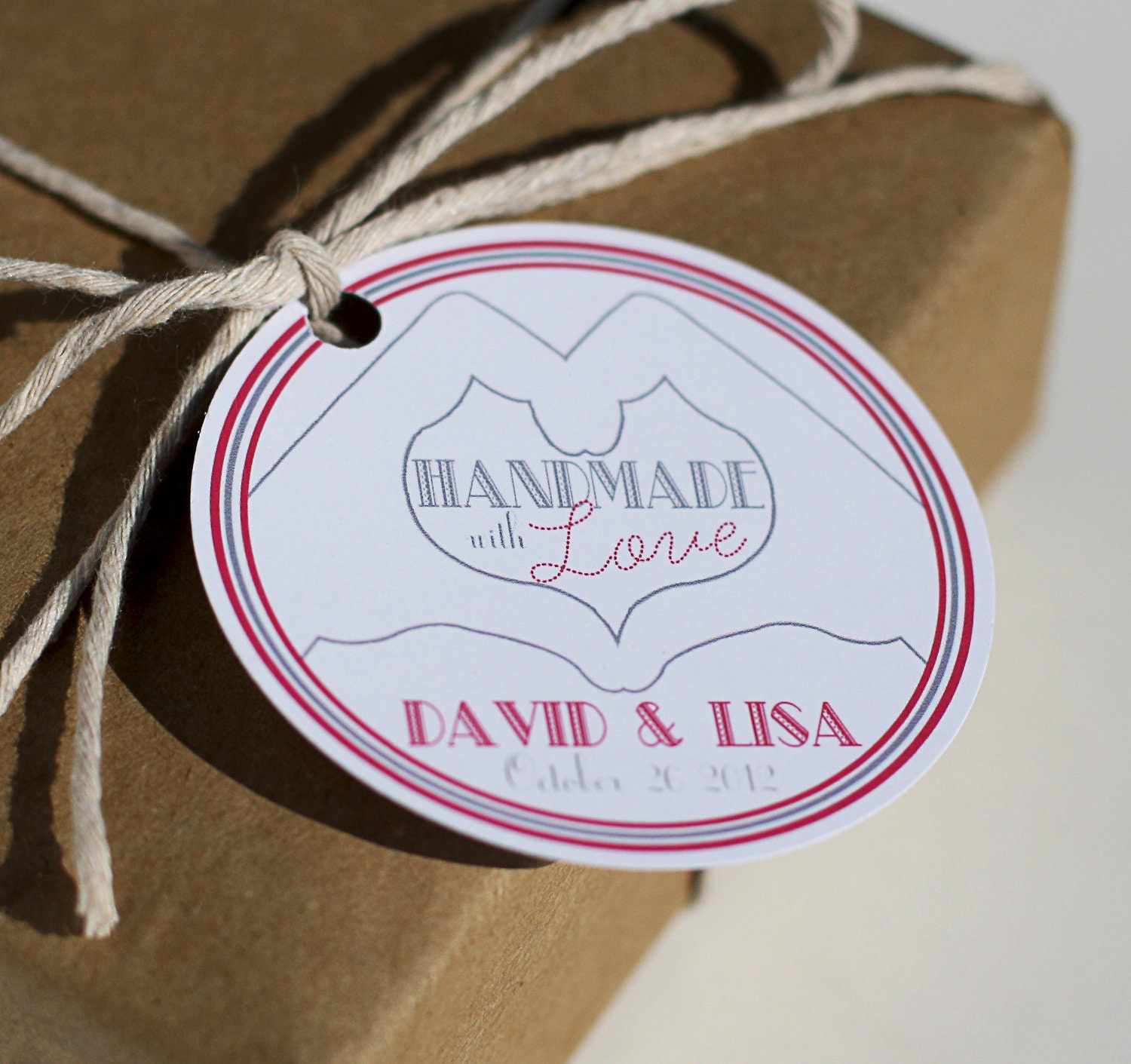 Wedding Favor Label / Tag - HANDMADE WITH LOVE Printable Il_570xn