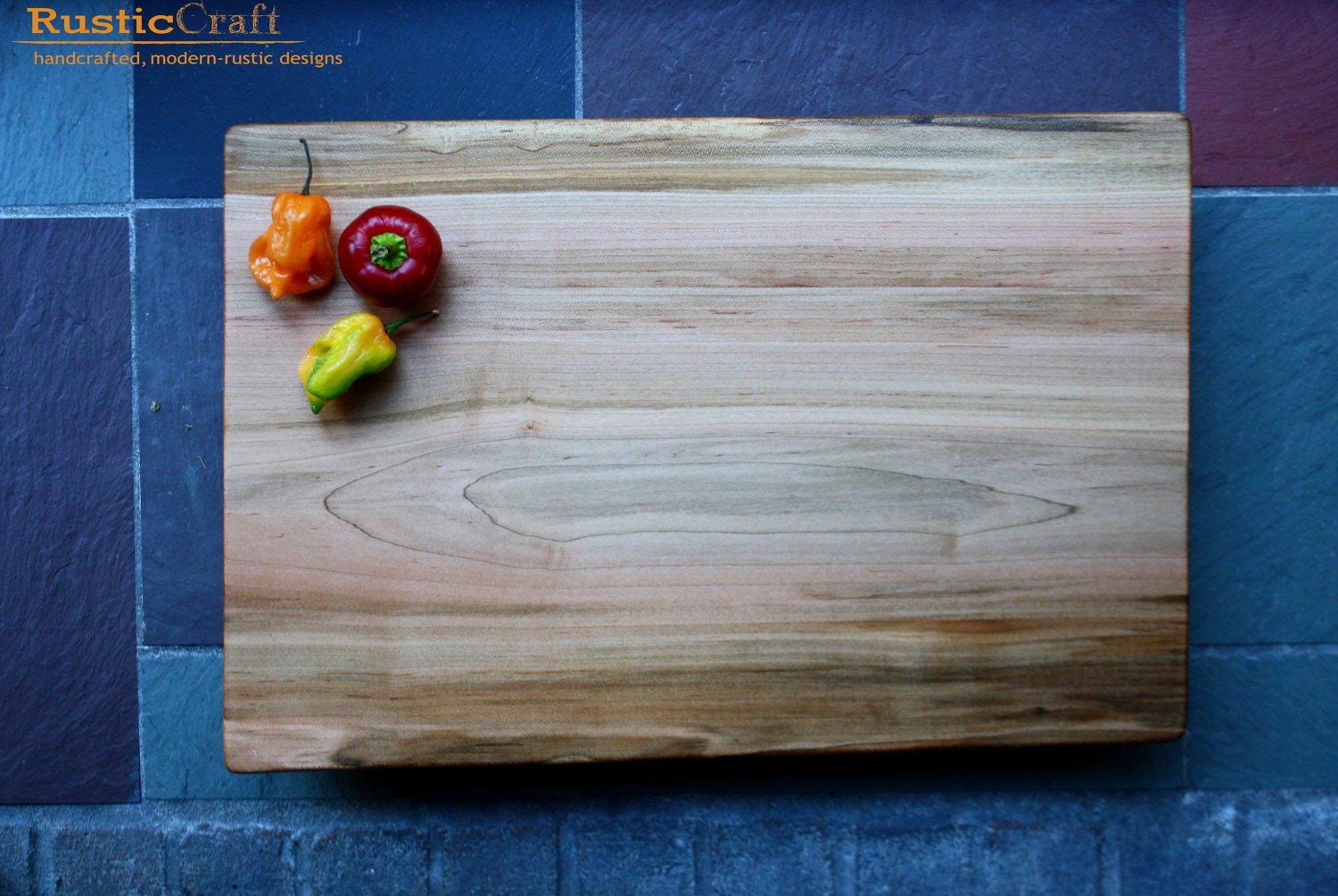 5th Anniversary Gift- Rustic Farmhouse Cutting Board- Large Footed Spalted  Black Cherry- Handcrafted Rustic Beeswax & Oil 178