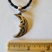 The Crescent Moon  Fine Pewter  Silver Antiqued Pendant  FREE SHIPPING