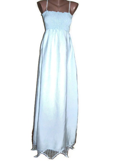 Maxi dress, crochet dress, boho, gift for her, OOAK