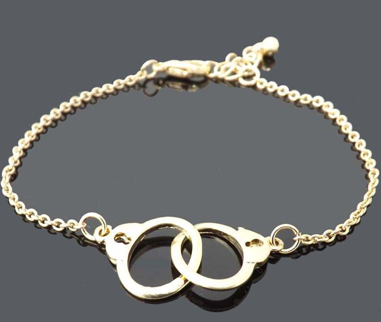handcuffs bracelet Gold bracelet simple by jewelrycraftstudio