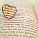 Elizabeth Bennet and Mr Darcy Pride and Prejudice Heart Shaped Adjustable Book Page Ring