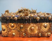 Magnificent Mixed Media Outsider Art Day of the Dead Altar Piece Assemblage Box