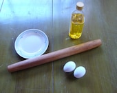 Butternut french ROLLING PIN, tapered - no handles, 18 inches long