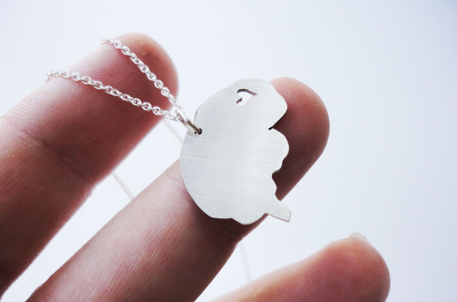 Love Brains Necklace, Sterling Silver Brain Necklace