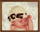 Baby Girl Cluster stitch Crochet Hat