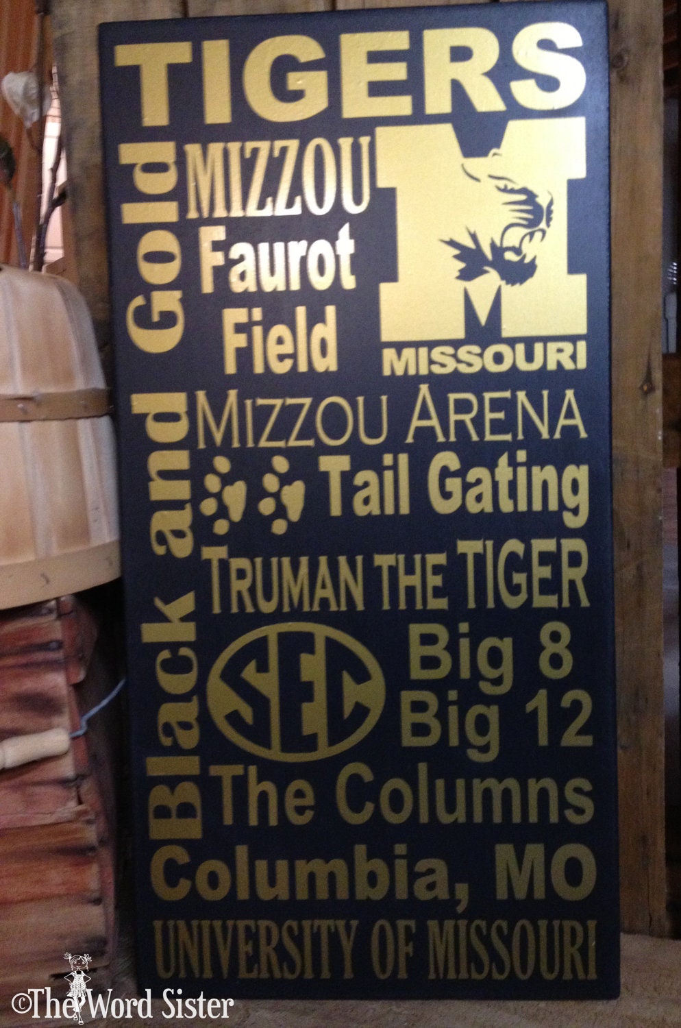 University Of Missouri Tigers 12"x24" Subway Art by The Word Sister
