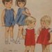 Vintage 1960's Butterick 3489 "Quick 'n Easy" Pattern for Brother and Sister Outfits in Size 3