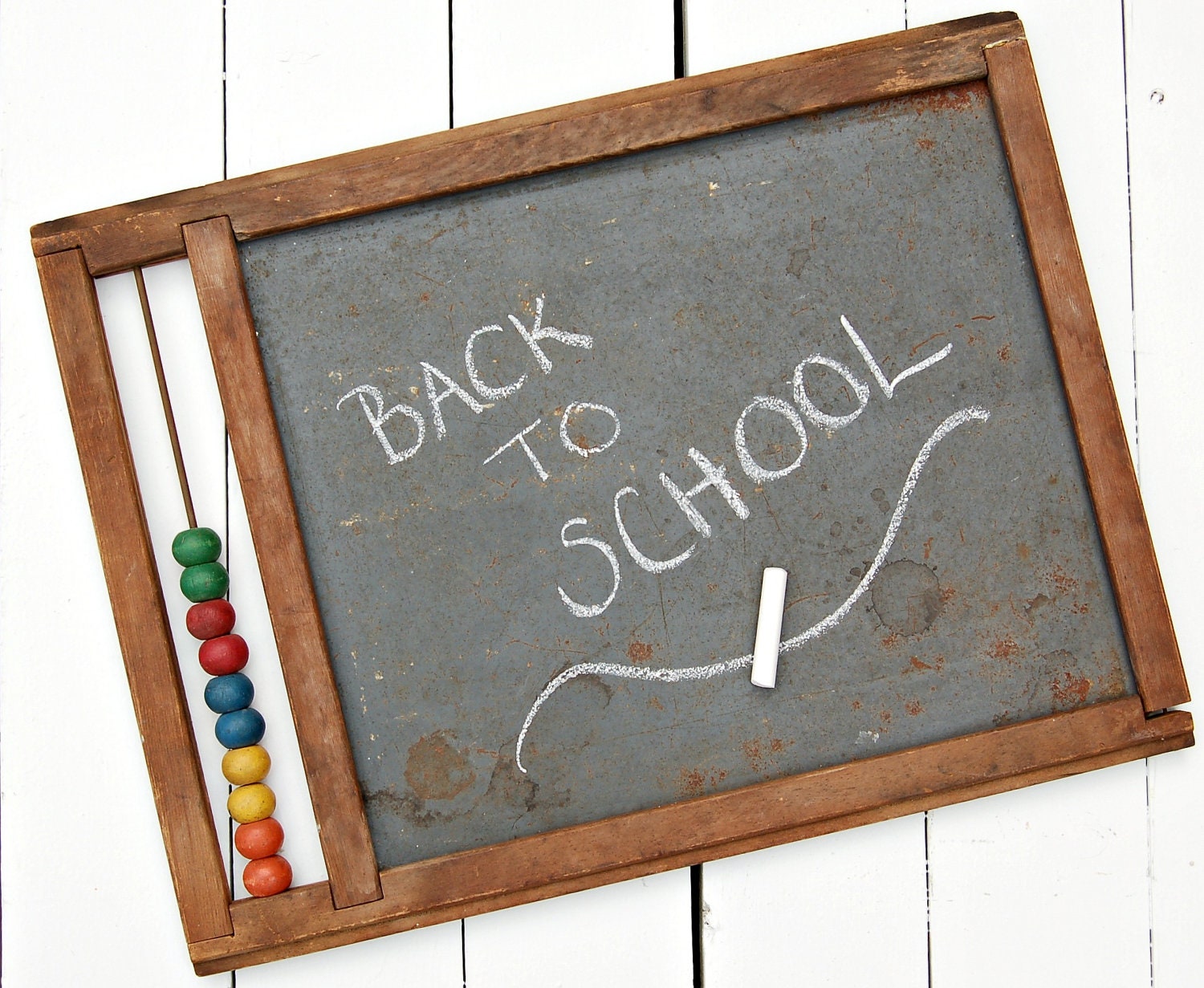 Vintage Chalkboard and Abacus