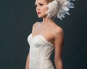Irina Shabayeva  "PEONY" feather headpiece.