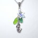 Beach Glass Necklace Mermaid Crystal Starfish